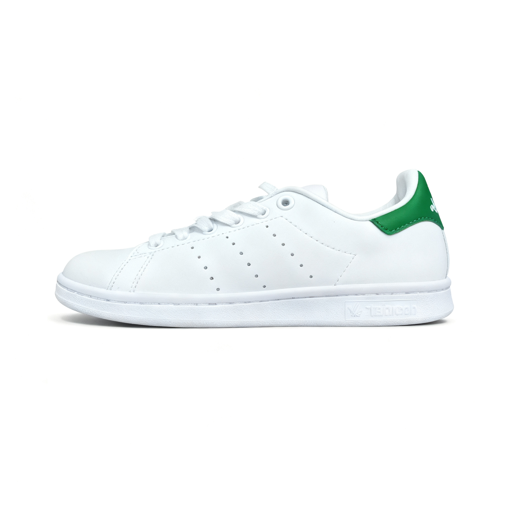 Classic White Green Heel Casual Sneakers (MOQ:1000)